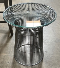 Steel & Glass Side Table - LA-Area Radisson Hotel